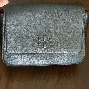 Tory Burch Pebbled Black Crossbody Bag